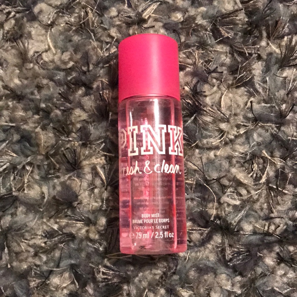PINK fresh and clean body mist-used twice